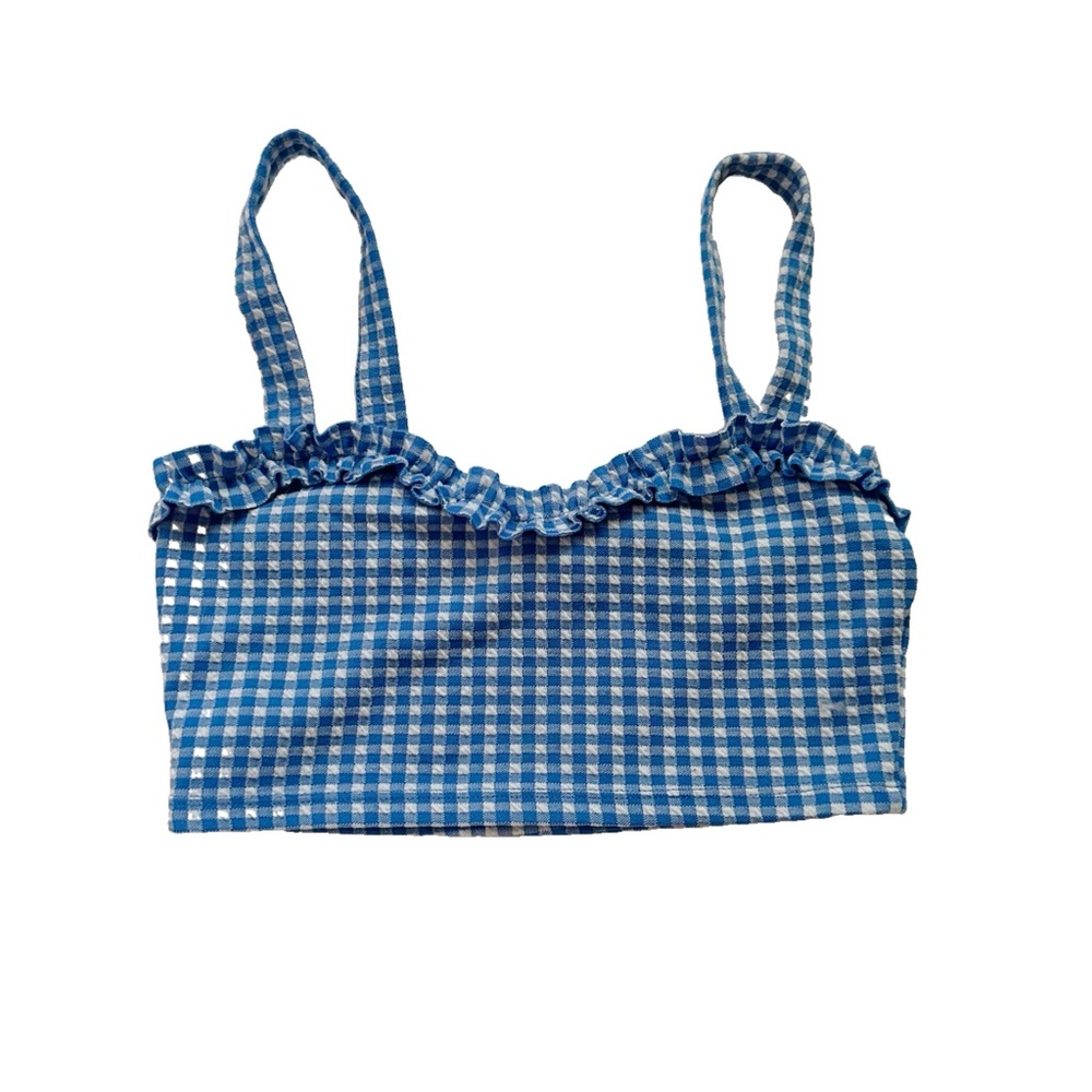 urban outfitters plaid crop tank top